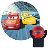 Projectables LED Night Light, Plug-in, Dusk-to-Dawn, for Kids, Lightning McQueen and Dinoco Cruz Ramirez on Ceiling, Wall, or Floor, Ideal for Bedroom, Bathroom, Nursery, 11742, Cars | 1-Image
