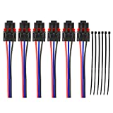 12Awg Pulse Power Plug Connector Pigtail Compatible with Polaris Ranger XP 1000 & RZR RS1 Pro & General 2018 2019 2020 2021 - Pulse Bar Wire Harness (6 pcs)