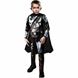 Mandalorian Costume Kids Boys Cosplay SW Boba Fett Cloak Jumpsuit Outfit Halloween Party(NO Helmet,Medium)