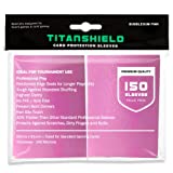 TitanShield (150 Sleeves /Bubblegum Pink) Standard Size Board Game Trading Card Sleeves Deck Protector for Magic The Gathering MTG, Pokemon, Dropmix