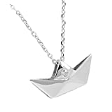 Helen de Lete Paper Boat S925 Sterling Silver Pendant Necklace