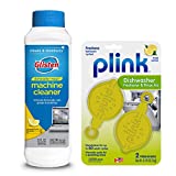 Glisten DM06N Magic Machine Cleaner & Disinfectant and Plink Dishwasher Freshener & Rinse Aid