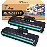 7Magic Compatible Toner Cartridge Replacement for Samsung MLT-D111S MLT-D111L 111S MLTD111S for Samsung Xpress SL-M2020W SL-M2070FW SL-M2070W M2022W M2024W M2026W Laser Printer (Black, 2-Pack)