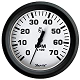 Faria 32905 Euro Tachometer 7 Gauge All Outboard - White, 4"