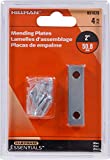 Hillman Hardware Essentials 851676 Mending Plates Zinc 2" x 1/2" - 4 Pack