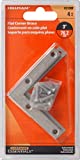 Hillman Hardware Essentials 851099 Flat Corner Iron Galvanized 3" x 1/2" - 4 Pack