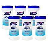 PURELL Hand Sanitizing Wipes, Clean Refreshing Scent, 40 Count Hand Wipes Canister (Pack of 6) - 9120-06-CMR