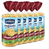 Lundberg Organic Brown Rice Cakes, Cinnamon Toast, Gluten-Free, Vegan, Healthy Snacks, 9.5 ounces (Pack of 6)