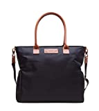 Sarah Wells Abby Breast Pump Bag with Real Leather Straps (Black)