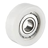 uxcell 4pcs 8x32x12mm Roller Idler Bearing Pulley Sliding Conveyor Wheel White