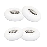 FRECCU Made from Solid Engineering Plastic for Total Gym Wheels/Rollers 2000, 3000, 3000 XL, and a Few Very Early XL, Platinum Plus, Pro, Supra and Many Others Set of 4 (White)
