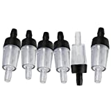 Pawfly Aquarium Check Valves for Common Air Pumps Black Plastic 1-Way Non-Return Valves Pump Protectors for Standard 3/16 Inch Airline Tubing Fish Tank Accessories for Aeration Setup, 6 Pack