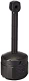 Justrite 26806D Polyethylene Personal Smokers Cease Fire Cigarette Butt Receptacle, 1 Gallon Capacity, 11" OD x 30" Height, Deco Black