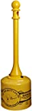 Eagle 1205 Galvanized Steel Poly Tube Cigarette Butt Receptacle, 5 gallon Capacity, 40" Height, 12" Diameter, Yellow