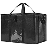 NZ Home XXXL Commercial Food Delivery Bag, Insulated Grocery Bag | Ideal for Professional Food & Groceries Delivery Restaurant, Catering, Buffet Server Transport | YKK Dual Zipper (XXXL 1 Pack)