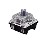 Gateron KS-15 RGB Optical Mechanical MX Type Key Switch - Clear top (65 Pcs, Silver)