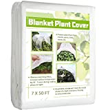 Dafoecheer Plant Covers Freeze Protection 7FT x 50FT, 0.9oz Frost Cloth Garden Fabric Floating Row Cover Frost Blankets for Winter Vegetables for Cold Weather Protection