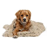 Best Friends by Sheri Calming Shag Fur Pet Throw Blanket, Taupe, 30"x40"