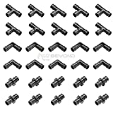 Poly Pex A Expansion Fittings F-1960 1/2" Combo With 1/2" inch Tees "T" [10 PCS], 1/2" Elbows [10 PCS], 1/2" Couplings [10 PCS] | Lead Free Plastic Fittings for Pex-A Pipe in Plumbing [Pack of 30]