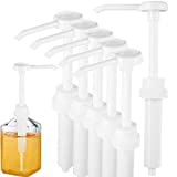 6 Pcs Dispenser Pump White Pumping Caps (38/400) for 1 Gallon Containers BPA-Free 128 oz Gallon Jug Most Syrup Lotion Shampoo and Conditioner Bottles Fit Food and Industrial (6)