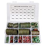 KOOTANS 240pcs 12 Sizes NBR Metal Bonded Sealing Washer Assort Kit Hydralic Oil Resist Rubber Oil Pipe Seal Gasket Metric NBR Metal Combination O-Ring Assortment Kit