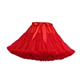 Tutu Skirt for Girls Womens- Princess Skirts Multi-Layer Soft Puffy Tulle Petticoat Costume Ballet Dance Short Dress