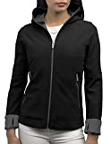 SCOTTeVEST Chloe Glow Hoodie for Women - 18 Hidden Pockets - Lightweight Zip Up Sweatshirt for Travel & More (Midnight, XL)