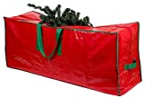 Christmas Tree Storage Bag - Stores a 7.5 Foot Artificial Xmas Holiday Tree. Durable Waterproof Material to Protect Against Dust, Insects, and Moisture. Zippered Bag with Carry Handles. (Red)