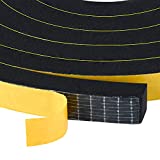 Trisiki Window Insulation Weather Stripping, High Density Foam Tape for Door, Soundproofing and Weatherproof Rubber Foam Seal Tape, Self Adhesive Foam Gasket Tape, (1/2In x 1/2In x 6.5Ft, 2 Rolls)