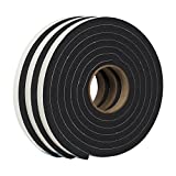 Duck Brand Self Adhesive Foam Weatherstrip Seal for Extra Large Gaps, 3/4-Inch x 1/2-Inch x 10-Feet, 3 Rolls, 284424