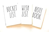 Rae Dunn Wish list, Bucket list, Notebook Trio, Writing Journal, Office, Diary, Softbound 80 Lined Pages