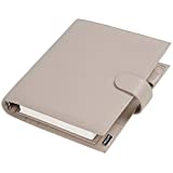 Moterm A5 Luxe Rings Planner - Genuine Leather Binder Organizer (Pebble-Taupe, 30mm Ring)