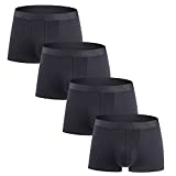Robesbon Men's Underwear Ultimate Soft Cotton Boxer Brief 4 PACK Medium