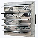 iLiving - 20" Wall Mounted Exhaust Fan - Automatic Shutter - Variable Speed - Vent Fan For Home Attic, Shed, or Garage Ventilation (Power Cord Not Included)