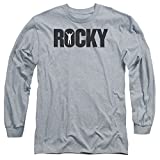 Rocky MGM Movie Logo Adult Long Sleeve T-Shirt Tee Gray