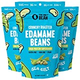 The Only Bean - Crunchy Roasted Edamame Beans (Sea Salt) - Keto Snacks (1g Net) - High Protein Healthy Snacks (14g Protein) - Low Carb & Calorie, Gluten-Free Snack, Vegan Keto Food - 4 oz (3 Pack)