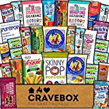 CraveBox Healthy Care Package (30 Count) Natural Food Nuts Fruit Health Nutritious Snacks Variety Gift Box Pack Assortment Basket Bundle Mix Sampler College Students Office Valentines Day Chocolate