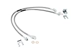 Rough Country Front Extended Stainless Brake Lines (fits) 87-06 Jeep Wrangler YJ TJ / 84-01 Cherokee XJ | 4-6" | 89702