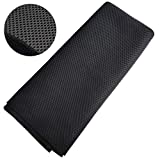 Speaker Grill Cloth Stereo Mesh Fabric for Speaker Repair, Black - 55 x 40 in / 140 x 100 cm