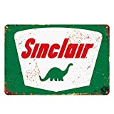 Standard Sinclair Tin Metal Wall Decoration, Original Design Thick Tinplate Wall Art Sign for Man Cave/Garage