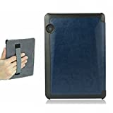 ISeeSee Kindle Voyage Case Case for Kindle Voyage Protective Holding Leather Cover with Auto Sleep/Wake for Amazon Kindle Voyage (2014) Dark blue