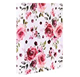 Steel Mill & Co Cute Decorative Hardcover 3 Ring Binder for Letter Size Paper, 1 Inch Round Rings, Colorful Binder Organizer for School/Office, Rose Floral