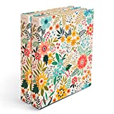 Comix 3-Ring-Binders 1'' Decorative Fashion Designed Round Ring Binder for US Letter Size Sheets (10.6" x 11.5”), Pack of 2, Bright Floral A2130PF