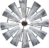 Majentica 12" Small Farmhouse Windmill Wall Decor Rustic Iron Wall Hanging Decoration Metal Wall Art Ornament for Bedroom Nursery Living Room Dorm Home