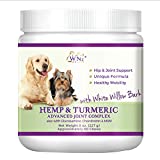 Hemp & Turmeric Chews for Dogs - Hip & Joint Supplement - Glucosamine Chondroitin MSM – Hemp Oil for Dogs Pain Relief & Arthritis – Anti-inflammatory Hemp Dog Treats - Made in USA WetNozeHealth