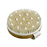 Dry Brushing Body Brush - Best for Exfoliating Dry Skin, Lymphatic Drainage and Cellulite Treatment - Organic Spa Exfoliation and Massage Scrub Brush with Natural Boar Bristles