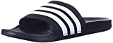 adidas Women's Adilette Comfort Slides Sandal, Black/White/Black, 8