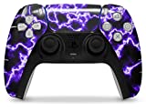 WraptorSkinz Skin Wrap compatible with the Sony PS5 DualSense Controller Electrify Purple (CONTROLLER NOT INCLUDED)