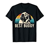 Retro Pug T-Shirt Men Women Kids Gift