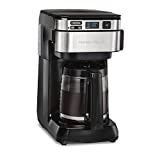 Hamilton Beach Programmable Coffee Maker, 12 Cups, Front Access Easy Fill, Pause & Serve, 3 Brewing Options, Black (46310)